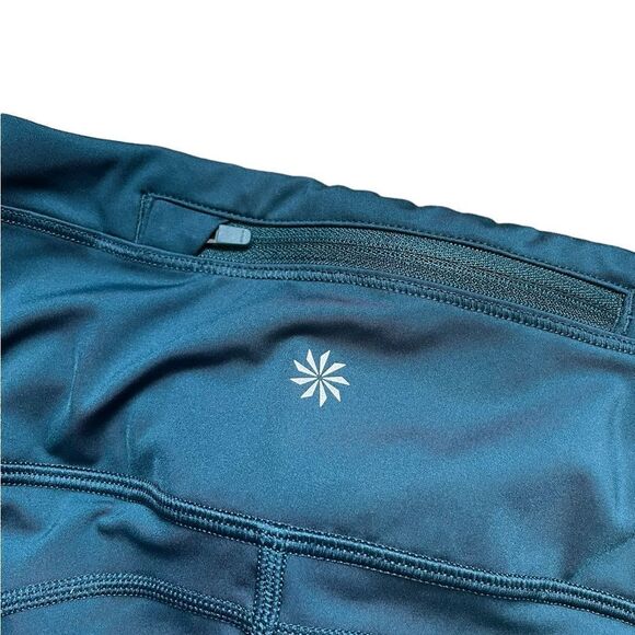 ATHLETA Accelerate Cropped Leggings Ocean Teal Blue Size Small - Picture 6 of 7